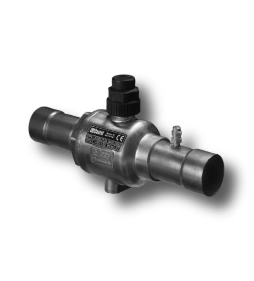 Шаровый вентиль со впаяным сервисным вентилем Шредера 1/4''SAE Castel 6591/21A